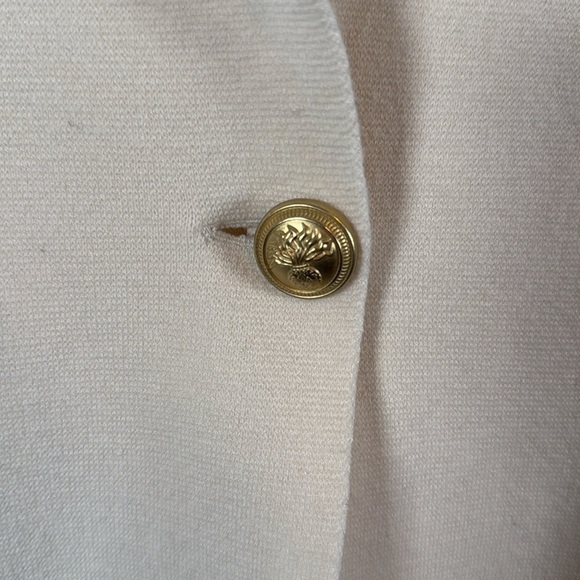 J. Crew White Knit Single Button Blazer Wool Blend Size XXS - Picture 2 of 7